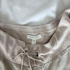 Eileen Fisher Taupe Drawstring Top